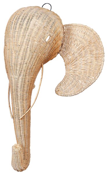 Fali Dekoráció Elefánt GRUNEY Rattan 83 cm Természetes