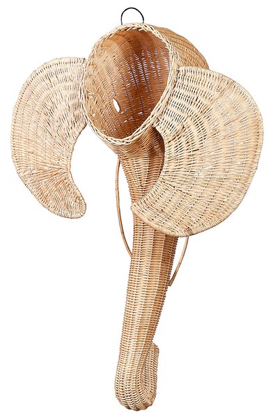 Fali Dekoráció Elefánt GRUNEY Rattan 83 cm Természetes