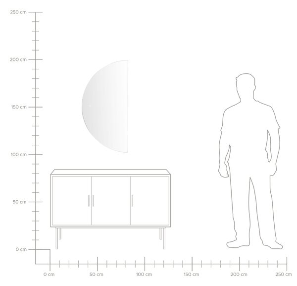 LED fürdőszobai tükör LOUE 50 cm 100 cm Ezüst