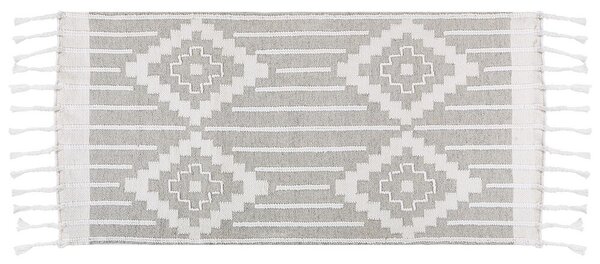 Fehér és szürke szőnyeg 80 x 150 cm TABIAT