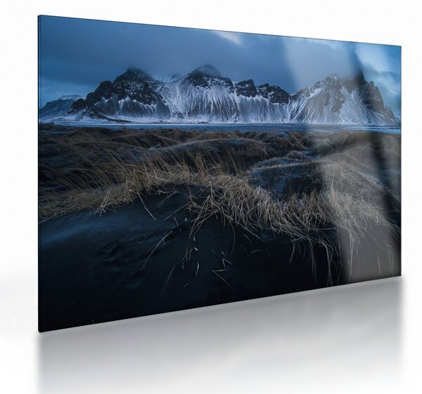 Kép az izlandi csúcsokról (üvegen) (70x50 cm)