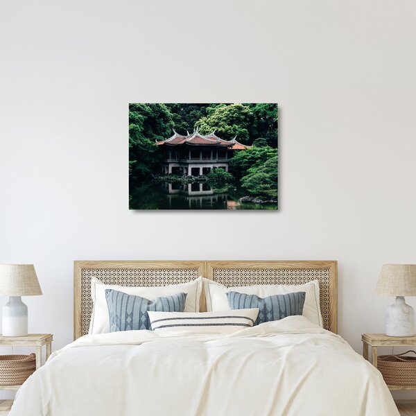 A japán nemzeti kert képe (üvegen) (70x50 cm)