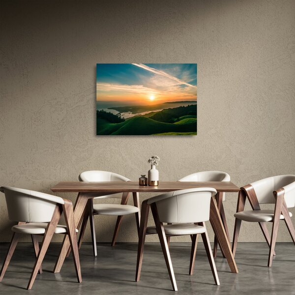 Napkelte a tenger felett (üvegen) (70x50 cm)