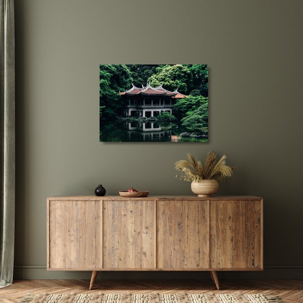 A japán nemzeti kert képe (üvegen) (70x50 cm)