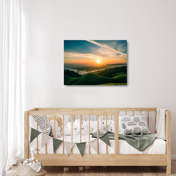 Napkelte a tenger felett (üvegen) (70x50 cm)