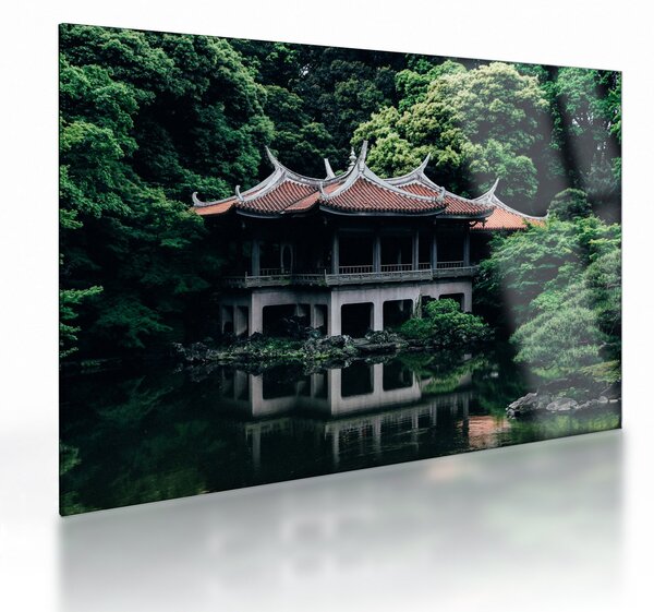 A japán nemzeti kert képe (üvegen) (70x50 cm)