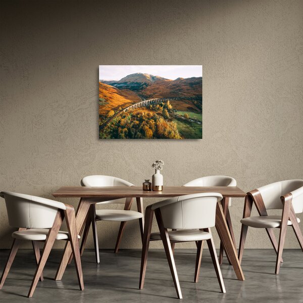 Híd képe a skót völgyben (üvegen) (70x50 cm)