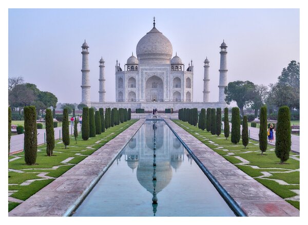 Kép - Taj Mahal napkeltekor (üvegen) (70x50 cm)