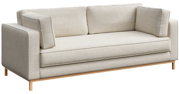 Bézs színű szövet háromszemélyes kanapé Ame Yens Celerio 222 cm