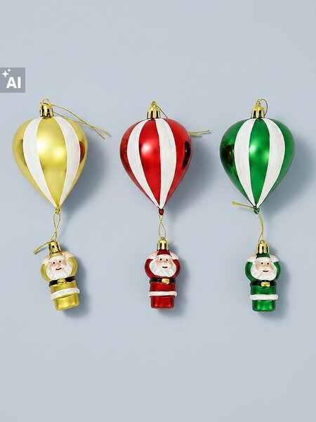 Sinsay - Lufi alakú karácsonyfadíszek 3 pack - többszínű