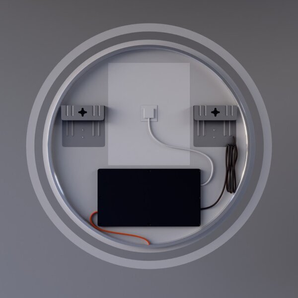 Ø60cm kerek LED tükör Welland Type20R | Páramentesítő - Óra - Fényerő + színhőfok állítás