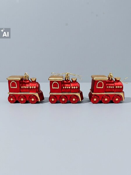 Sinsay - Mozdony alakú karácsonyfadíszek 3 pack - többszínű