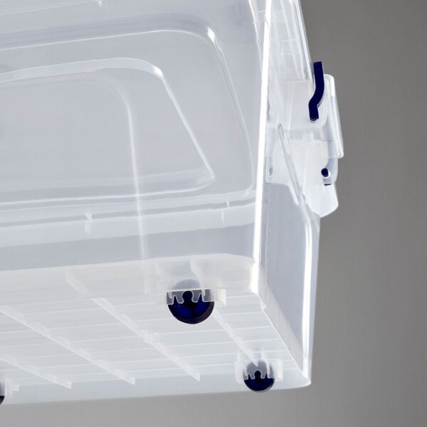 Tárolódoboz tetővel átlátszó 30L gurulós Clear 30157