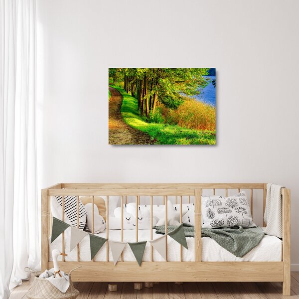 A víz menti sétányok képe (üvegen) (70x50 cm)