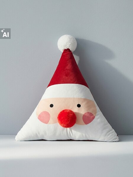 Sinsay - Mikulás alakú karácsonyi díszpárna - többszínű