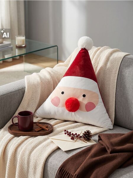 Sinsay - Mikulás alakú karácsonyi díszpárna - többszínű