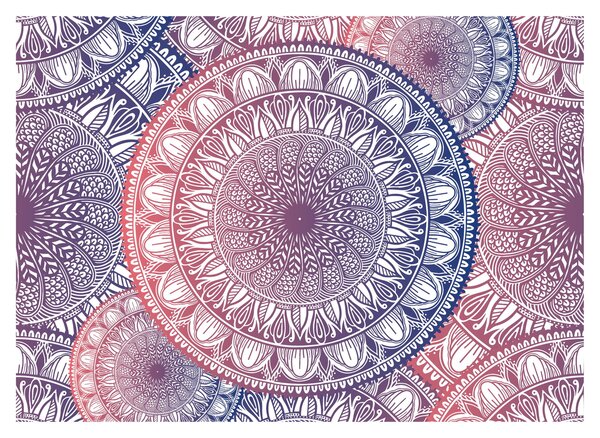 Mandala kép (üvegen) (70x50 cm)