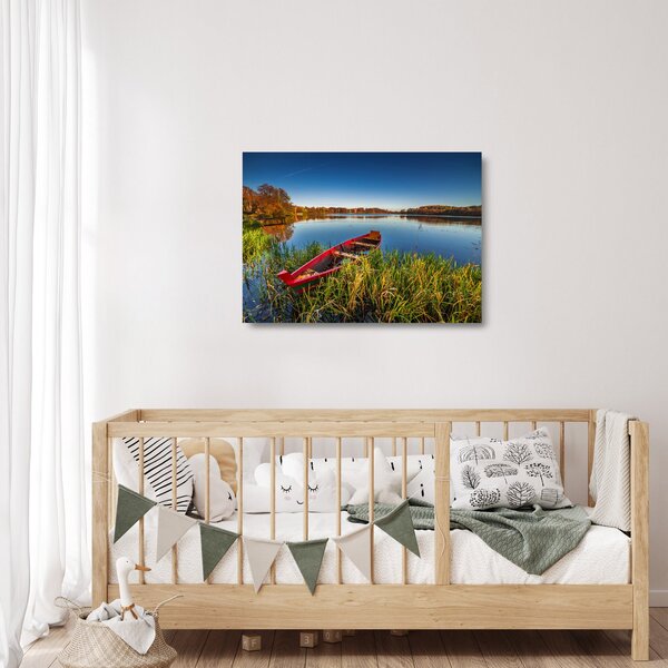Egy piros pont képe (üvegen) (70x50 cm)