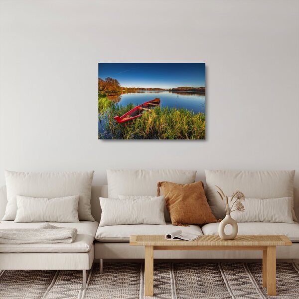 Egy piros pont képe (üvegen) (70x50 cm)