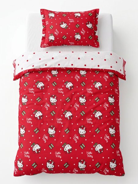 Sinsay - Hello Kitty karácsonyi ágyneműhuzat-garnitúra - piros