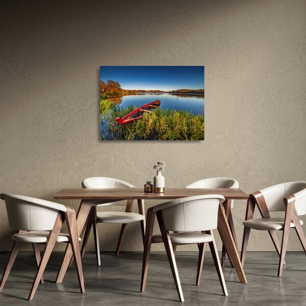 Egy piros pont képe (üvegen) (70x50 cm)