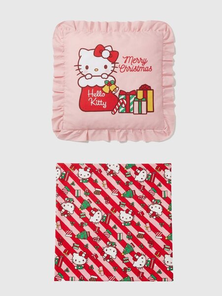 Sinsay - Karácsonyi dekoratív párnahuzatok fodorral Hello Kitty 2 pack - piros
