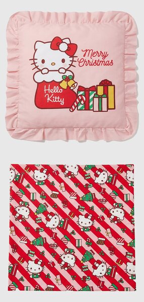 Sinsay - Karácsonyi dekoratív párnahuzatok fodorral Hello Kitty 2 pack - piros