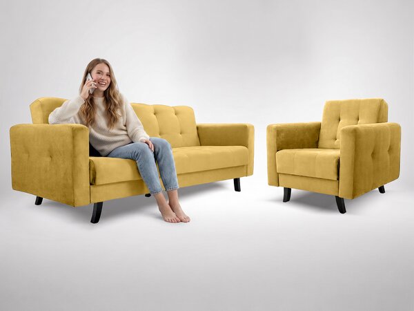 Wilsondo LISABON 3+1 ülőgarnitúra szett - sárga