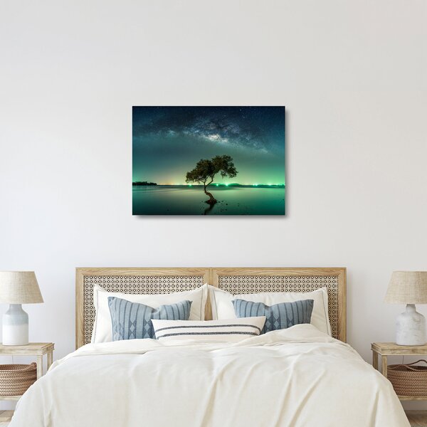 Az éjszakai égbolt képe (üvegen) (70x50 cm)