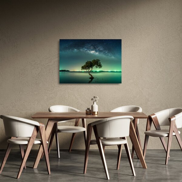Az éjszakai égbolt képe (üvegen) (70x50 cm)