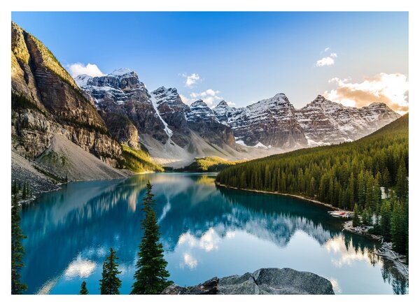 Kép - Kanada, Banff Nemzeti Park, Moraine Lake (üvegen) (70x50 cm)