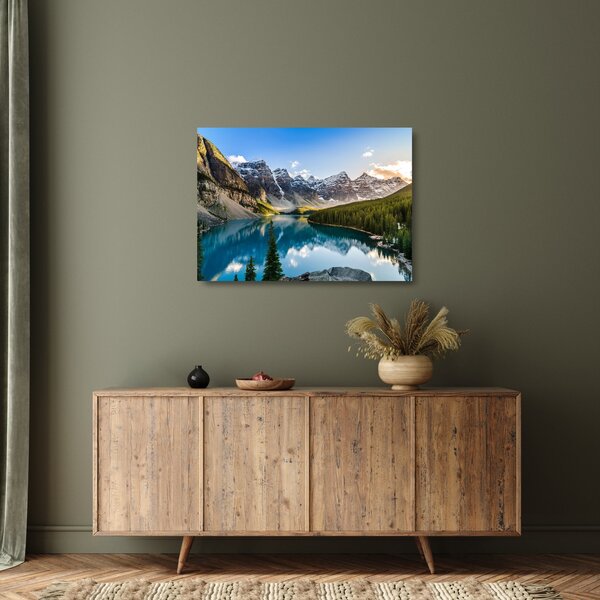 Kép - Kanada, Banff Nemzeti Park, Moraine Lake (üvegen) (70x50 cm)