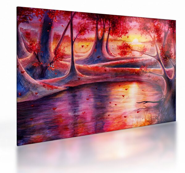 Egy varázslatos erdő képe (üvegen) (70x50 cm)