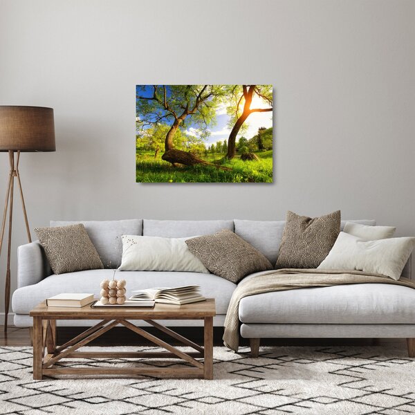 Kép egy tavaszi rétről (üvegen) (70x50 cm)