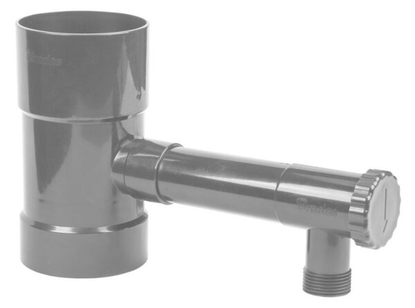 Esővíz gyüjtő szeleppel, Bradas, 100mm, szürke