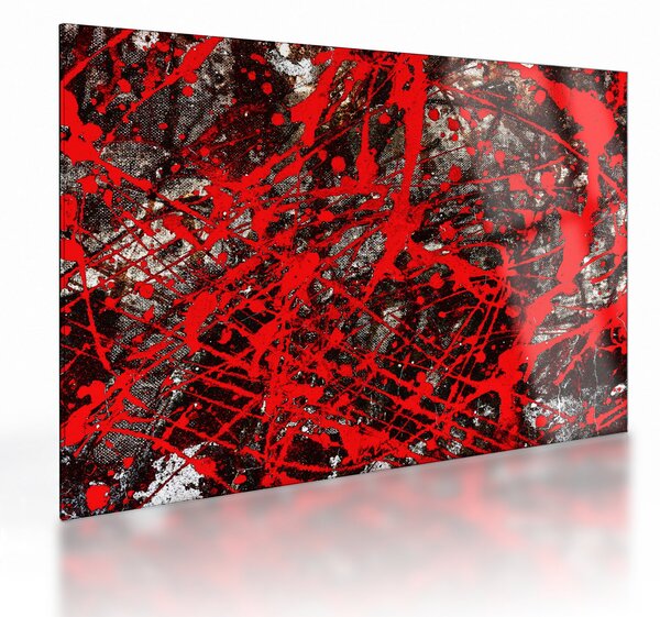 Kép - kifejező absztrakciók (üvegen) (70x50 cm)
