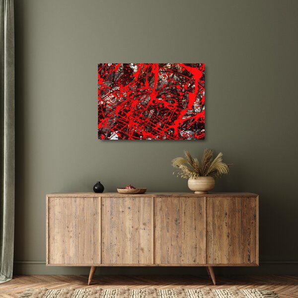 Kép - kifejező absztrakciók (üvegen) (70x50 cm)