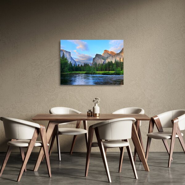 Egy vad hegyi táj képe (üvegen) (70x50 cm)