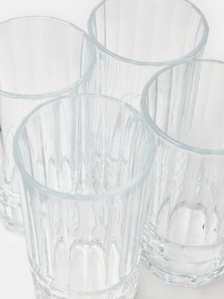 Sinsay - Pohárkészlet dombornyomott mintával 4 pack - clear