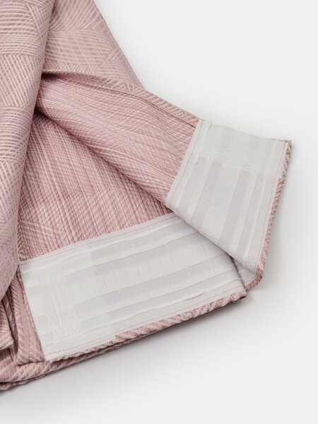Sinsay - Zsákvászon függöny szalaggal jacquard mintával - pasztellpink