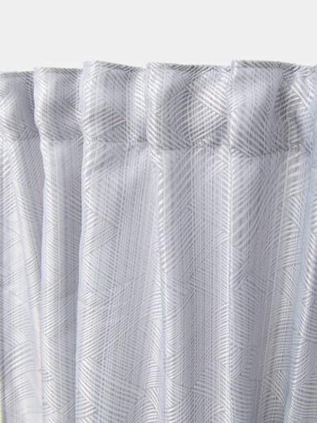 Sinsay - Zsákvászon függöny szalaggal jacquard mintával - világos szürke