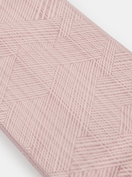 Sinsay - Zsákvászon függöny szalaggal jacquard mintával - pasztellpink