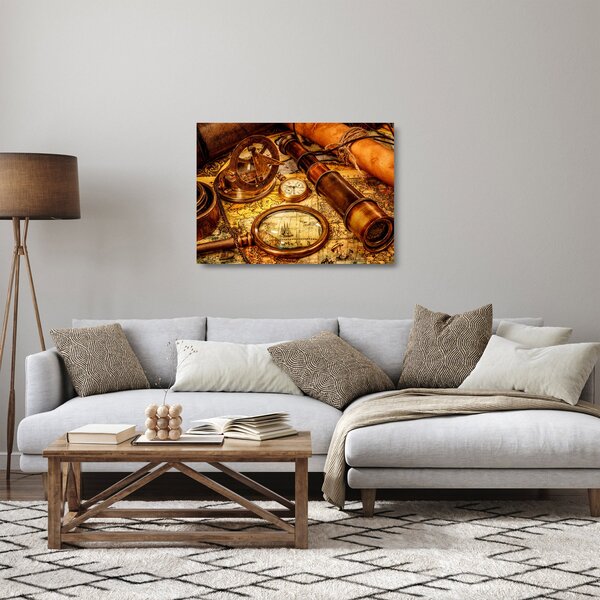 Kép - Tengerészek történelmi segédeszközei (üvegen) (70x50 cm)