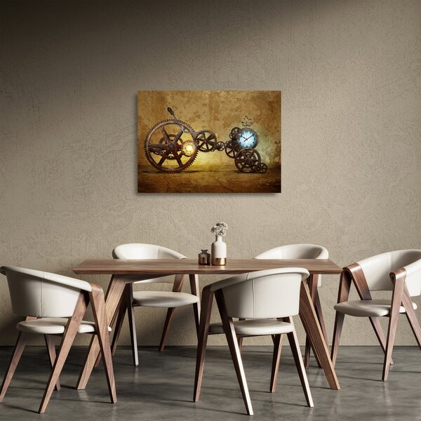 Kép a történelmi óramozgásokról (üvegen) (70x50 cm)