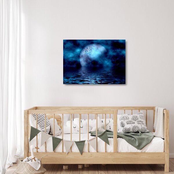 A hold képe a tenger felett (üvegen) (70x50 cm)