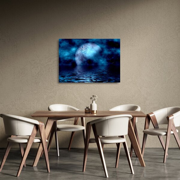 A hold képe a tenger felett (üvegen) (70x50 cm)
