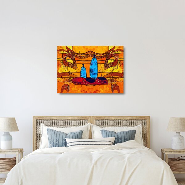 Kép - Ősi festészet (üvegen) (70x50 cm)