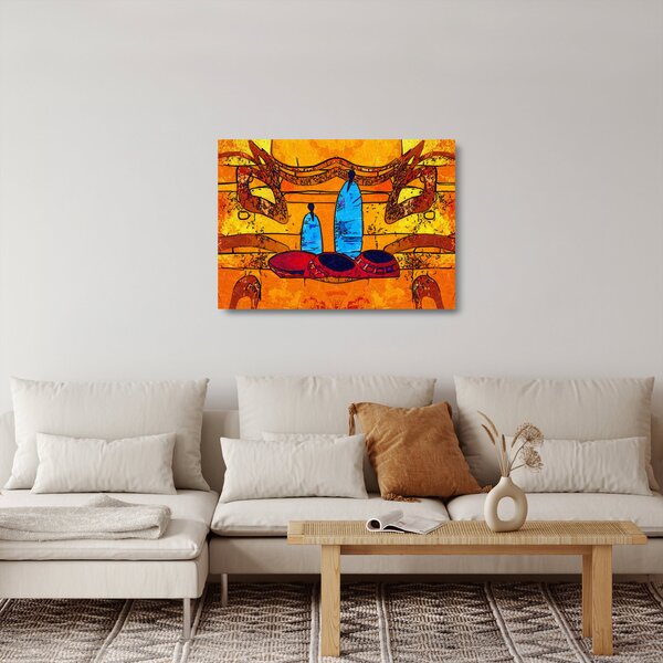 Kép - Ősi festészet (üvegen) (70x50 cm)