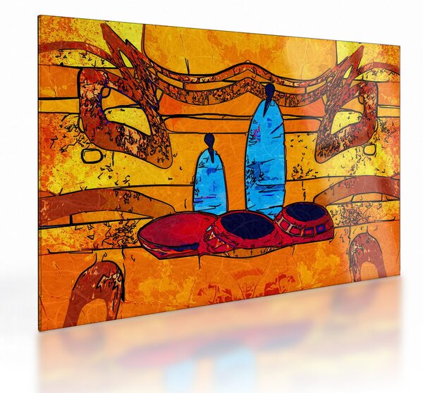 Kép - Ősi festészet (üvegen) (70x50 cm)