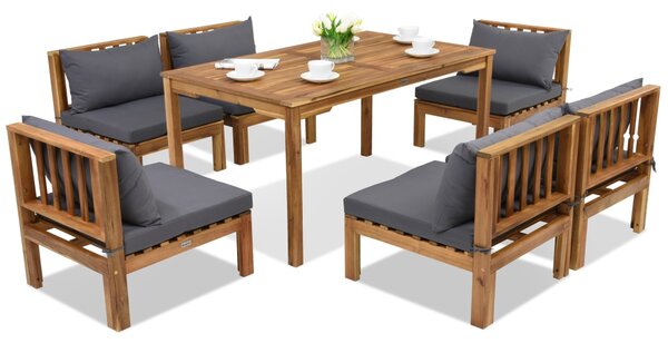 Kerti bútor Brunei Premium 6 Garden Point akácfából